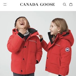 Canada Goose kids coat size 7-8 Red. 4-5 Purple. Rarely worn.